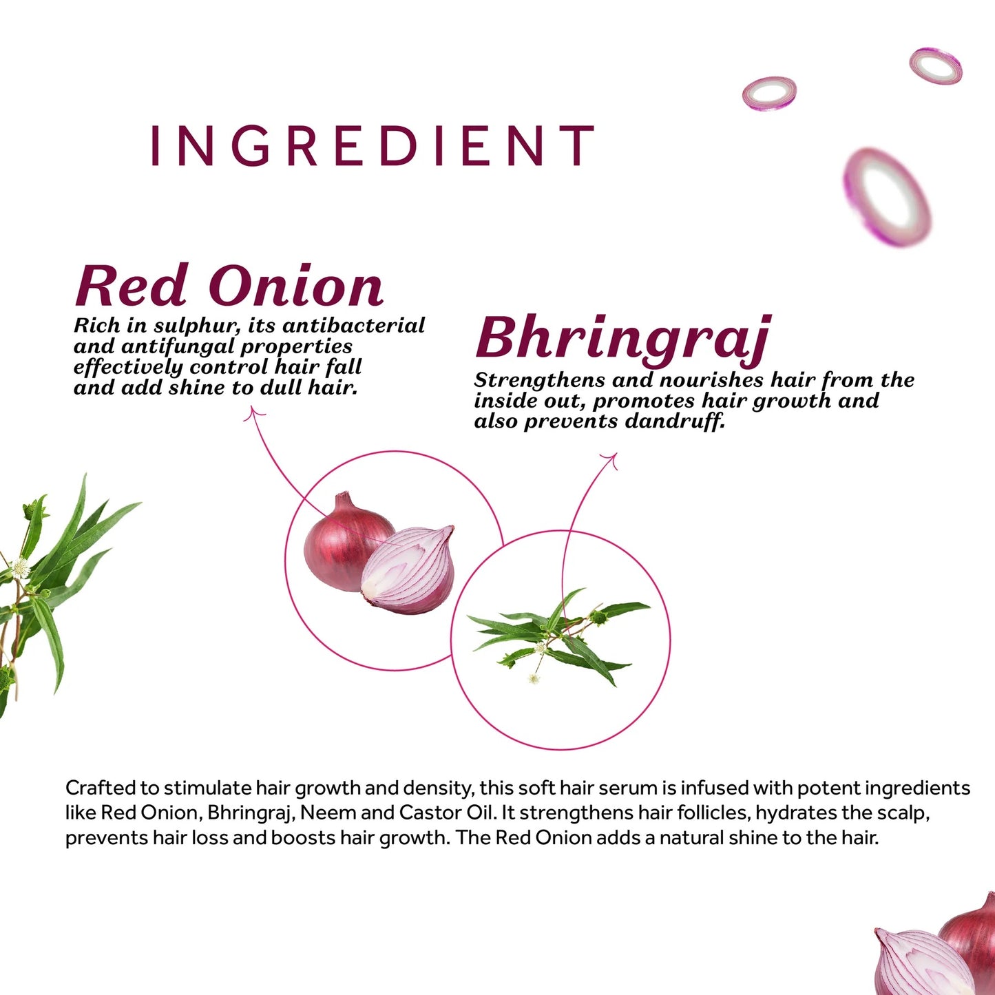 atulya Onion & Bhringraj Hair Serum | Enriched with Mustard Oil, Castor Oil & Neem Oil | Non-Sticky Formula